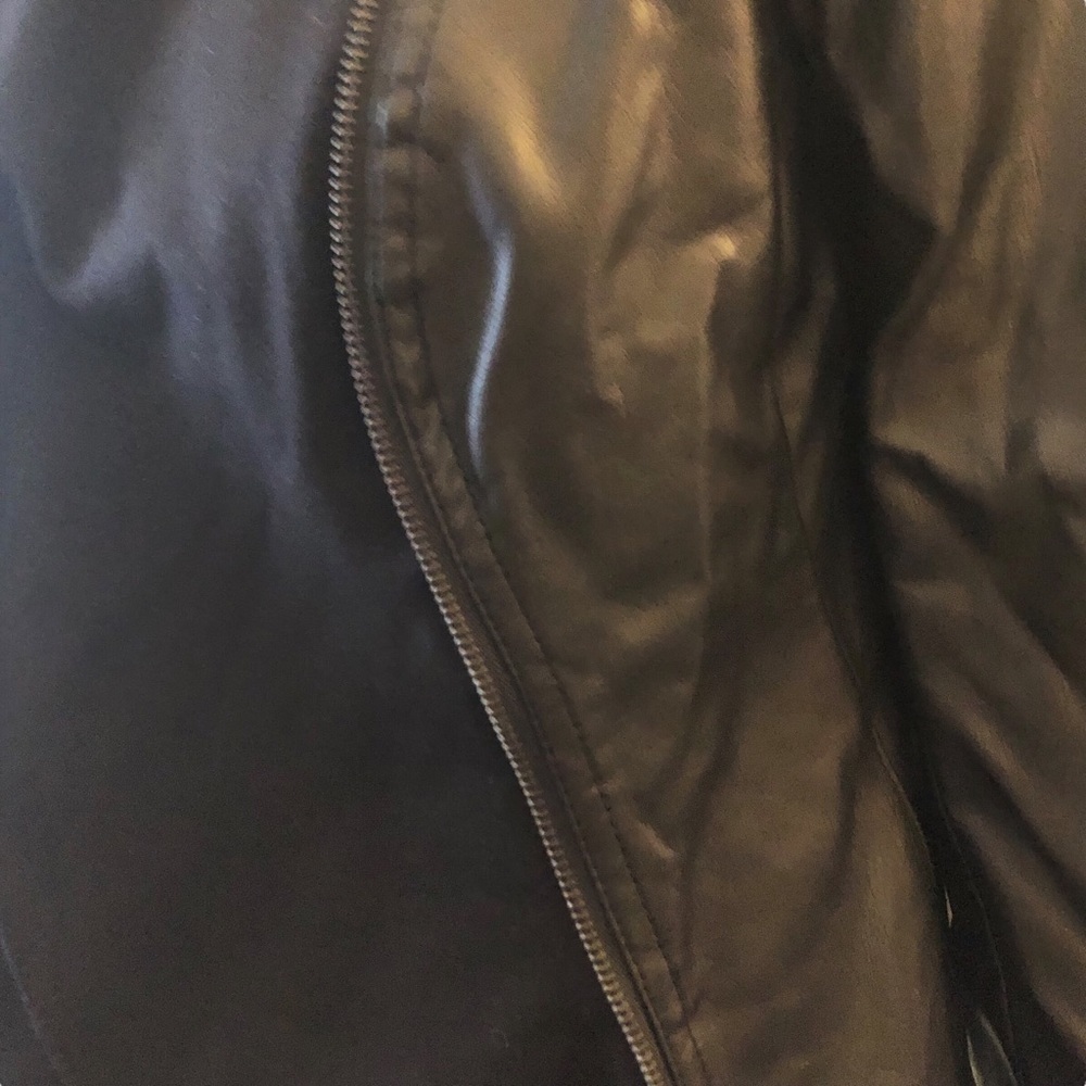 I.N.C M Vegan Black Leather Blazer Bikercore Jacket - Picture 3 of 7